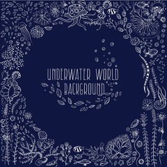 hand drawn underwater world background