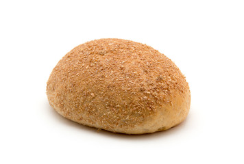 Fototapeta na wymiar Bun made of wheat flour isolated on white