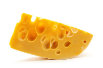 piece of cheese isolated