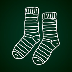 Simple doodle of a pair of socks