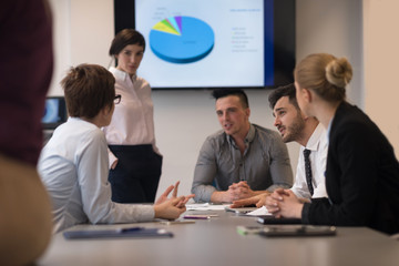 young business man speaking on  smart phone at office