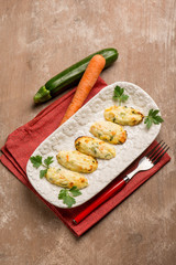 croquette with ricotta zucchinisand carrots