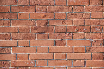 Background of old vintage red brick wall