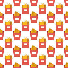 French fries pattern seamless