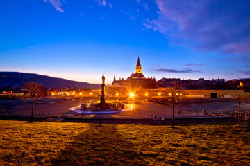 Marija Bistrica shrine evening view