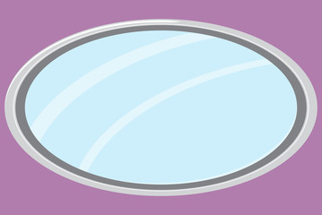 Mirror isolated oval form