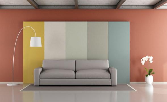Colorful modern lounge