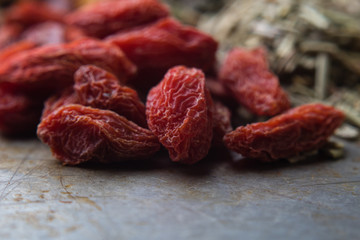 dried goji macro