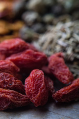dried goji macro