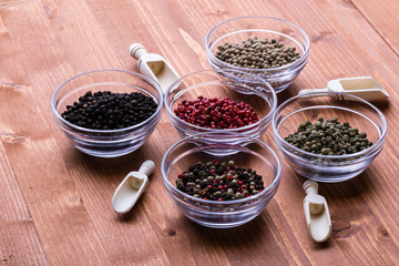 spices in small glass bowls