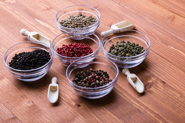 spices in small glass bowls
