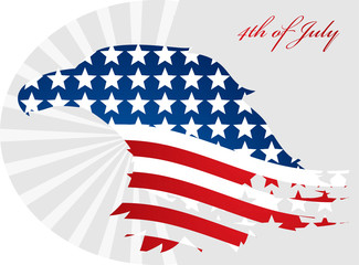 vector image of american flag