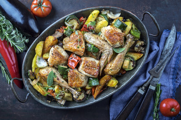 Hähnchen Mediterran mit Gemüse