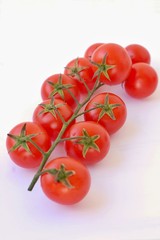 Tomatoes on the white background