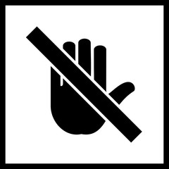  Stop Hand pointer sign.Vector  Stop Hand icon isolated on a white background.Public icon,pointer