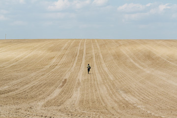 Man running on the field