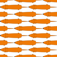 Pattern with dachshund top view