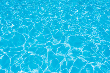 Pattern of ripple wave with sun reflection in swimming pool