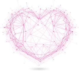polygonal heart  isolated