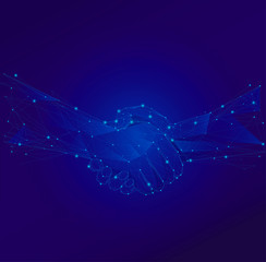 Handshake sign icon.