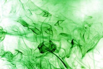 Toxic fumes green on a white background.