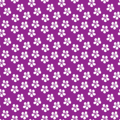 Purple Hawaiian Flowers Background Seamless Pattern