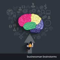 Vector Businessmen brainstorm