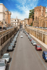 A view over Via degli Annibaldi in Rome city centre