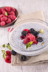 acai bowl and berry fruit