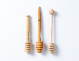 wooden honey dippers