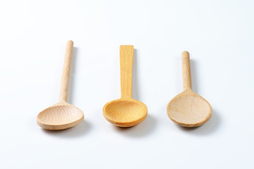 variety of wooden spoons