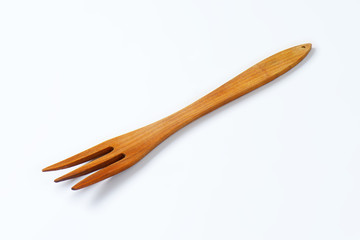 Three pronged wooden fork