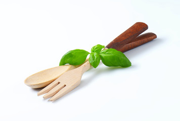 wooden fork and spoon