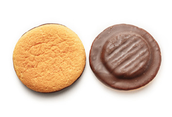 Chocolate biscuits with filling