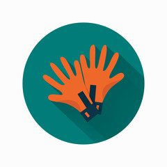 Color garden gloves icon