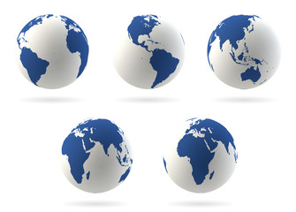 Fototapeta premium Earth globes set