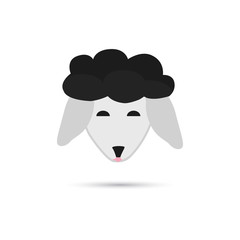 Color sheep head icon