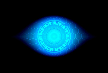 Cyber digital eye abstract