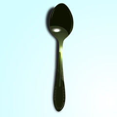 Tea spoon - realistic vector illustration.