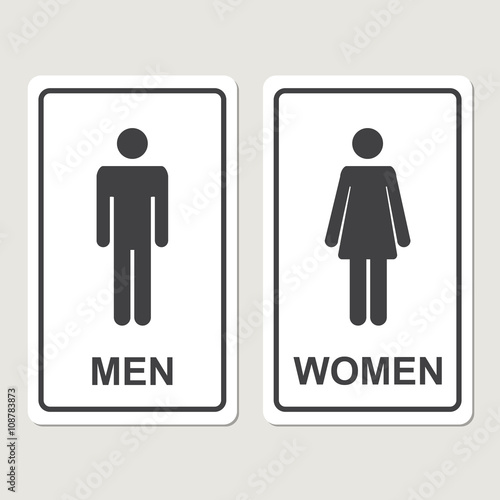 "Restroom icon.WC icon.Toilet icon.Male and female WC icon ...