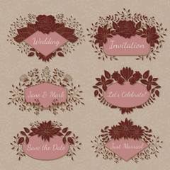 Vector Floral Frame Collection