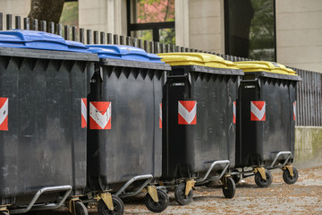 city trash cans