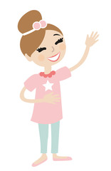 Mädchen Ballerina Figur freigestellt Vektor