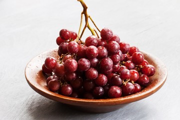 Red table grape - fresh fruit close up