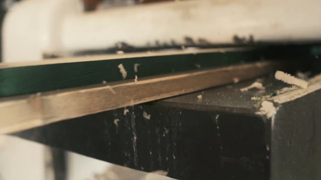 Wood planing tight super slow motion