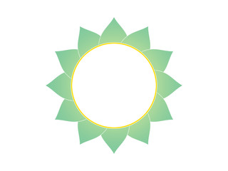 Symbol of the flower on a white background