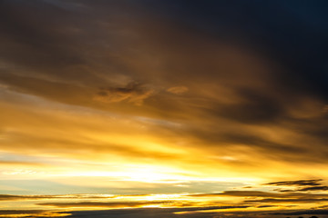 Blue sky with clouds before sunset