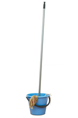 Washing mop with blue bucket