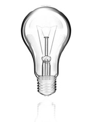 electric lamp on white background
