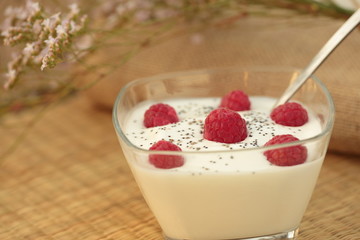 Raspberry yogurt